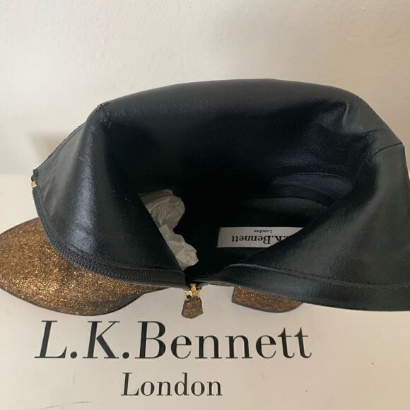 L.K.Bennett London warm gold Lea jourdan ankle boots size 5,5, EU 36 new - Picture 11 of 16